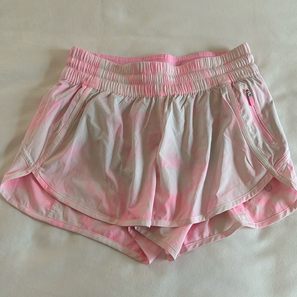 pink lulu short size 8
